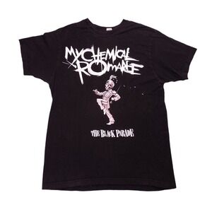My Chemical Romance The Black Parade Band Tee Mens Size M Black Good Skeleton